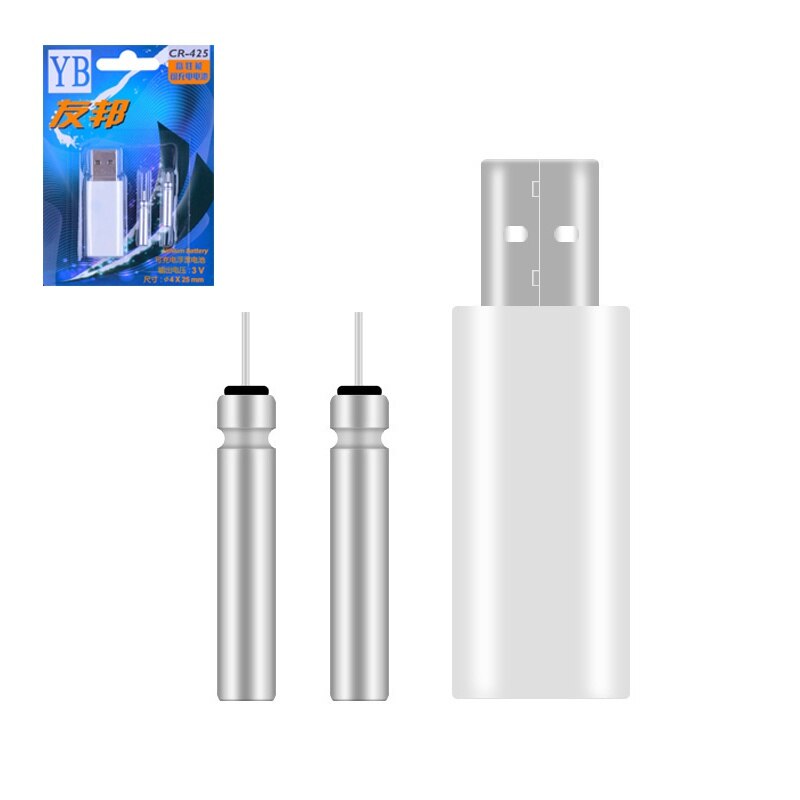 Vissen Float Oplaadbare CR-425 Float Batterij USB Charger Kunststoffen Voor Elektronische Visdobbers Nacht Accessoires: B