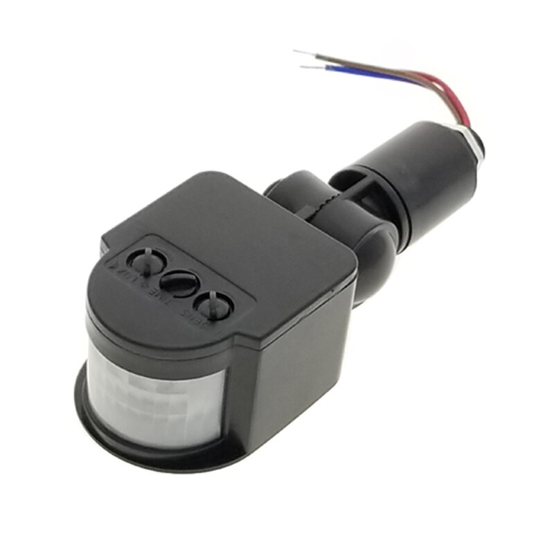 Led bevægelsessensor 110v 220v automatisk infrarød pir infrarød detektor 180 graders roterende udendørs timerkontakt bevægelsessensor