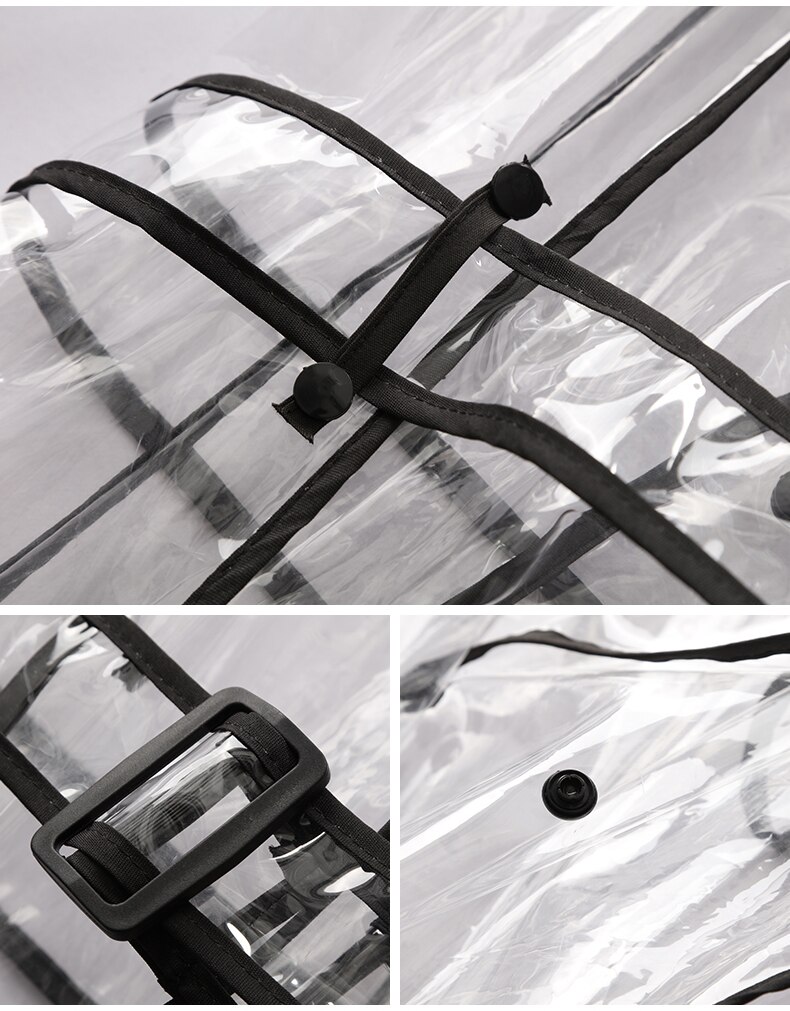 EVA Transparent Soft Rain Cover Long Raincoat Woment Hemmed Belt Long Performance Playing With Water