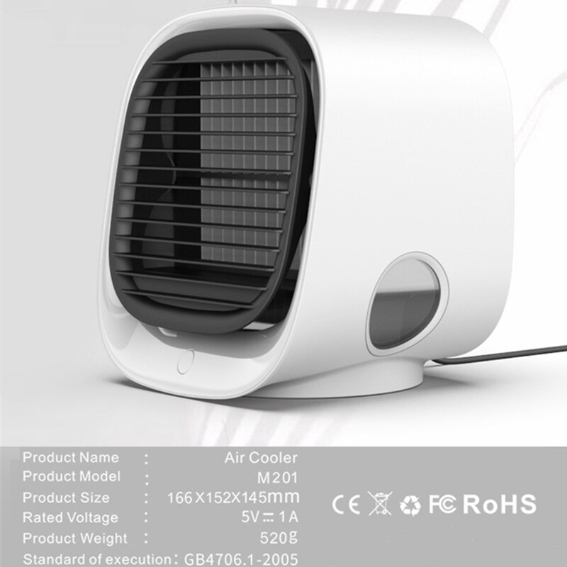 3 Speeds Desktop Air Conditioner Air Cooler Humidifier Purifier Portable For Home Room Office Quiet Cooling Fan Air Condition