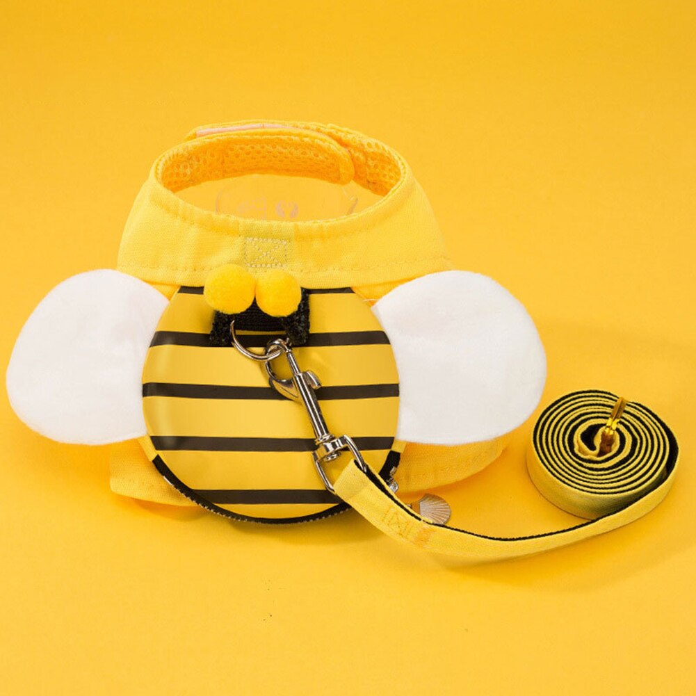 Leuke Bee Hond Harnas Vest Kraag Ademend Borstband Leash Pet Accessoires Pommeren Kraag Hondenriem Met Tractie