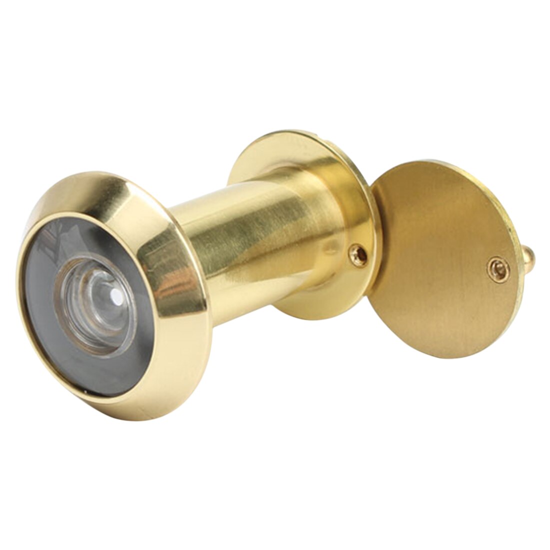 Wide Viewing Angle Peephole 200 Degree Security Door Viewers Hole Hidden Peephole Adjustable Glass Lens Hardware Tools: Bright Gold