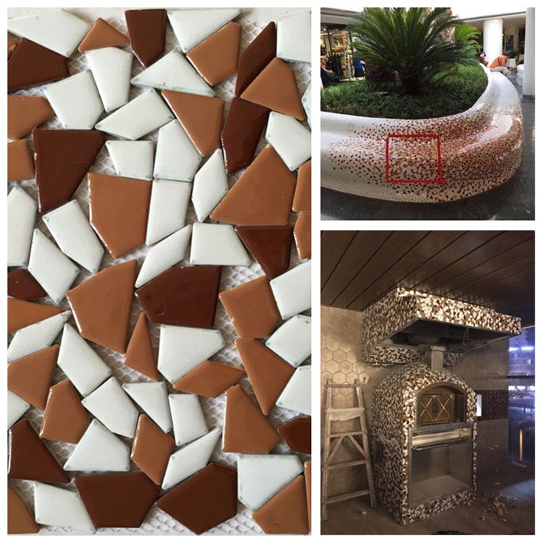 30 x 30cm diy mosaiikki askartelu vyö mosaiikki posliini mosaiikki laatat mikro keramiikka epäsäännöllinen muoto ultraohut keramiikka