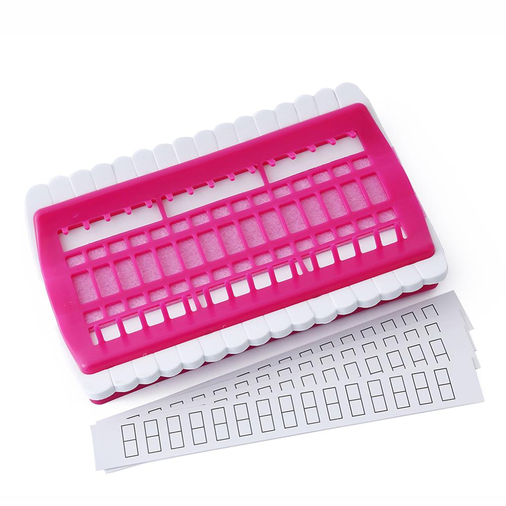 30 Positions Thread Organizers Floss Organizer Embroidery Kit Cross Stitch Tool Plastic & Foam embroidery floss organizer tool: Pink