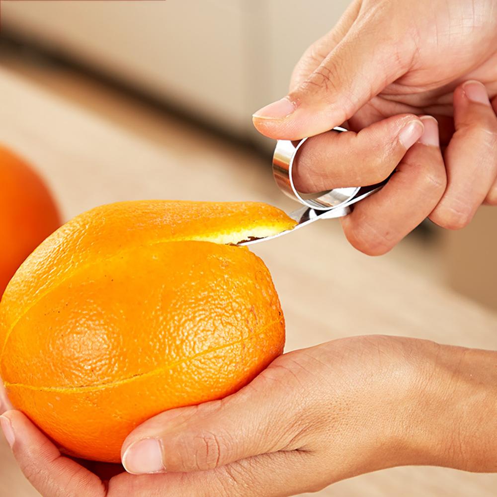 Rvs Oranje Dunschiller Citroen Citrus Fruit Dunschiller Huid Remover Oranje Snoeier Peeling Fruit Gereedschap Keuken Accessoires