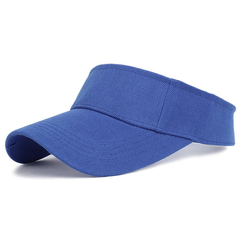 Wuaumx unisex kesä tyhjä silinteri lippalakki miesten naisten juoksu tennis golf visiiri hattu kiinteä snapback lippis 15 väriä: Sininen
