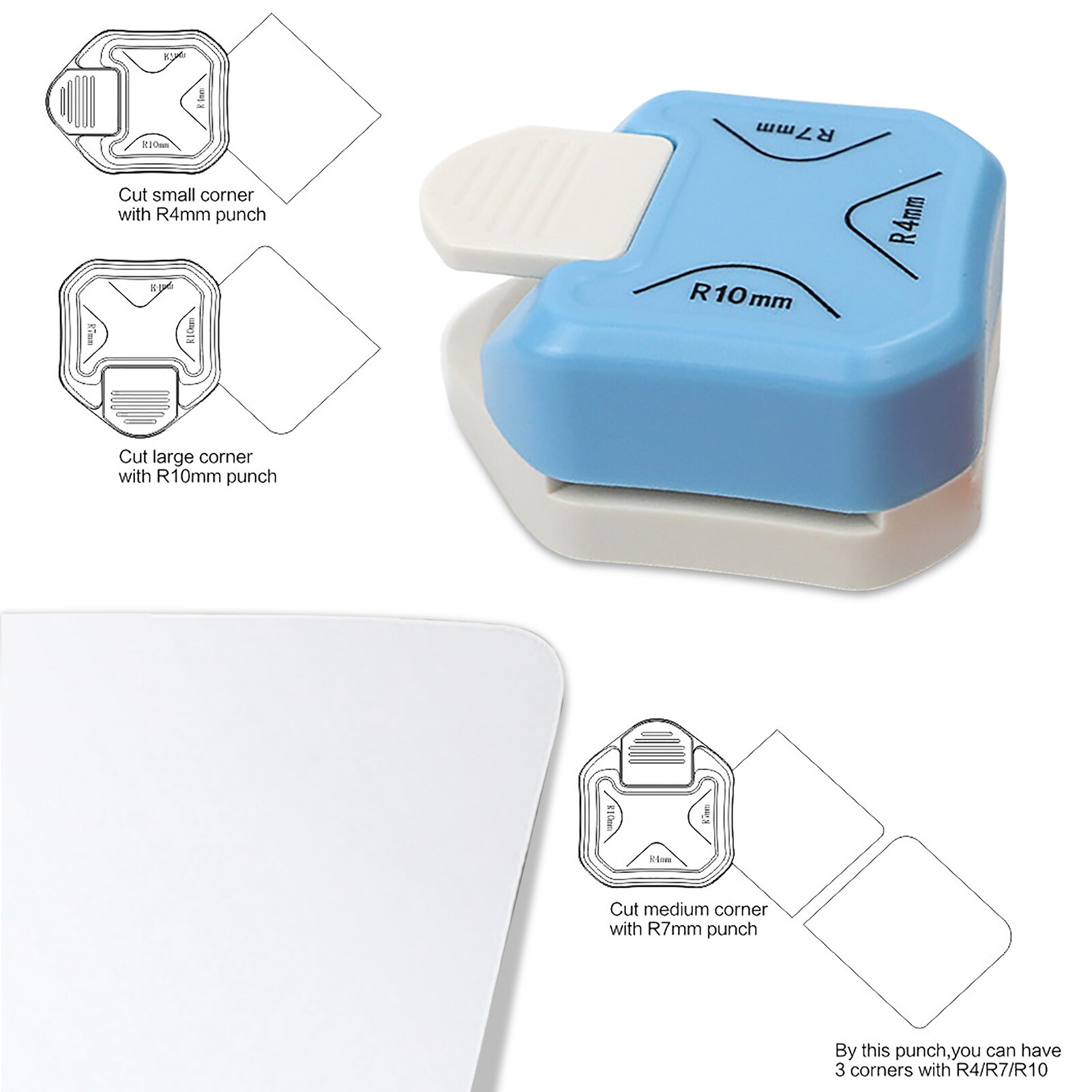 Corner Cutter 3 in 1 Durable Corner Rounder Punch