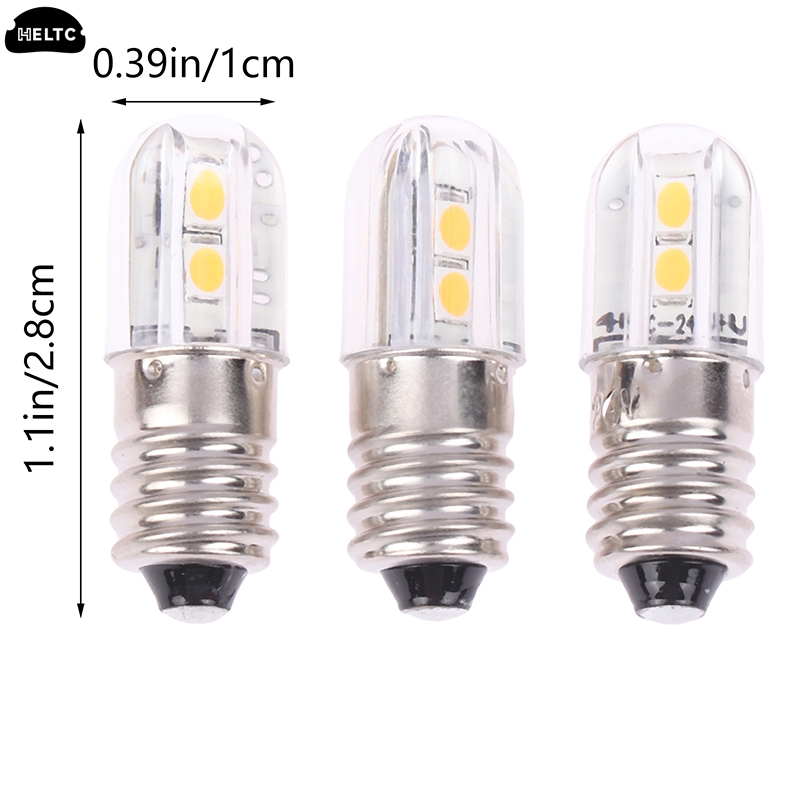 Varm hvid  e10 led-pære 6/12/24v opgraderingspærer 4 led-lamper erstatning for lommelygte blinklyspære forlygte motorcykel led-pære