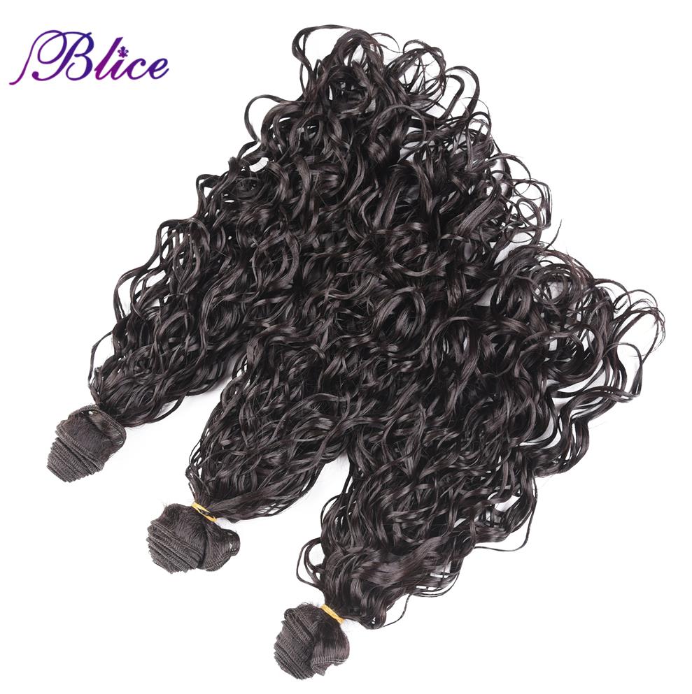 Blice syntetyczne wody doczepy-włosy falowane 3 sztuk/paczka ciemny brąz wysokiej temperatury włókna 18 "20" 22 "wątek zestawy dla kobiety: #2