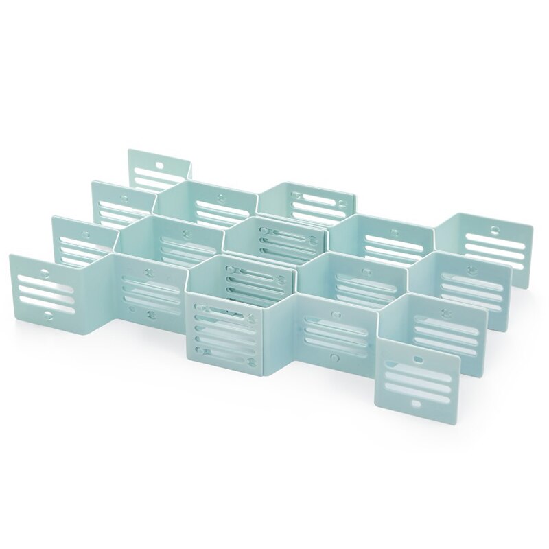 12 unids/set de cajón de la casa de nido de abeja organizador de almacenamiento tablero de partición para ropa interior calcetines red cajón compartimento: Azul cielo