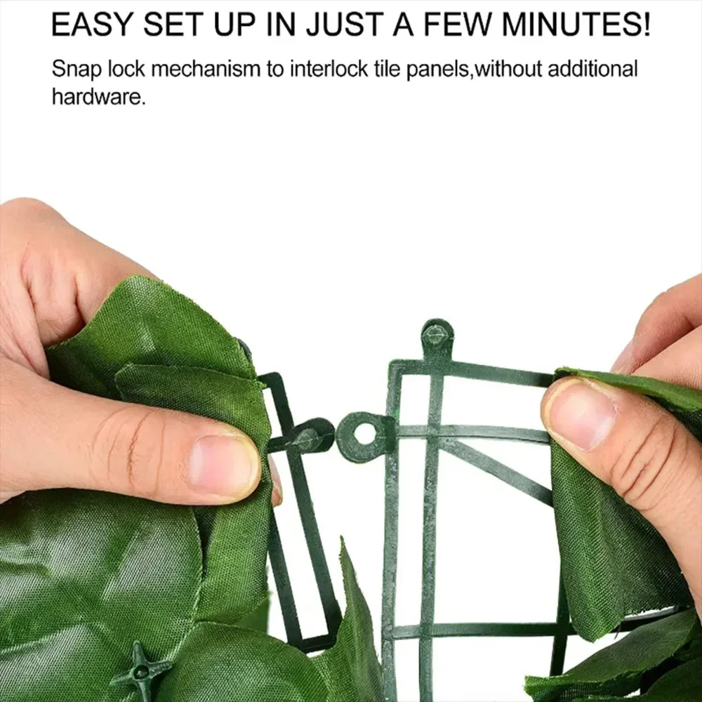 50X300cm Kunstmatige Klimop Hedge Groen Blad Hek Panelen Faux Privacy Hek Scherm voor Thuis Outdoor Tuin balkon Decoratie