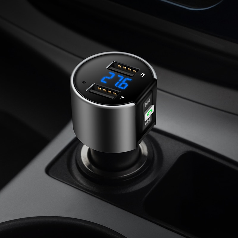 Bluetooth Fm-zender Draadloze MP3 Speler Fm Modulator Auto Stereo Radio Adapter Carkit Handsfree Bellen Dual Usb Cahrging