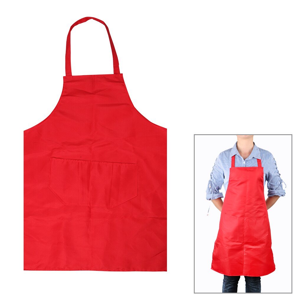 HILIFE Keukenschort Household Cleaning Tools Koken Accessoires Voor Thuis Restaurant Pure Kleur Overgooier Bakken Jurk: Rood