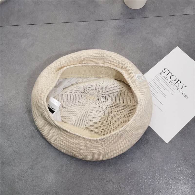 Spring And Summer Blue Beret Female Japanese Sweet And Cute Thin Breathable Painter Hat Shows Small Face: 5