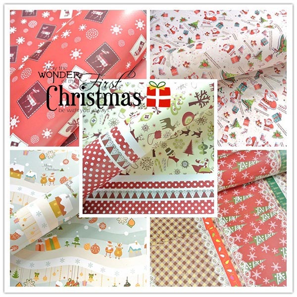 5 pcs Inpakpapier Wrap Artware Verpakking Pakket Papier Kerst Papier 8 Voor