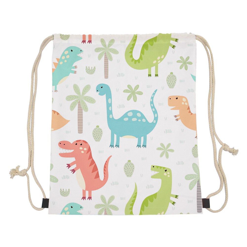 Tema dinosaur snøre taske kvinder rejsetaske beagles dinosaur prins små taskepakker mochilas opbevaring støvtætte tasker: Lmz 0035 z 3