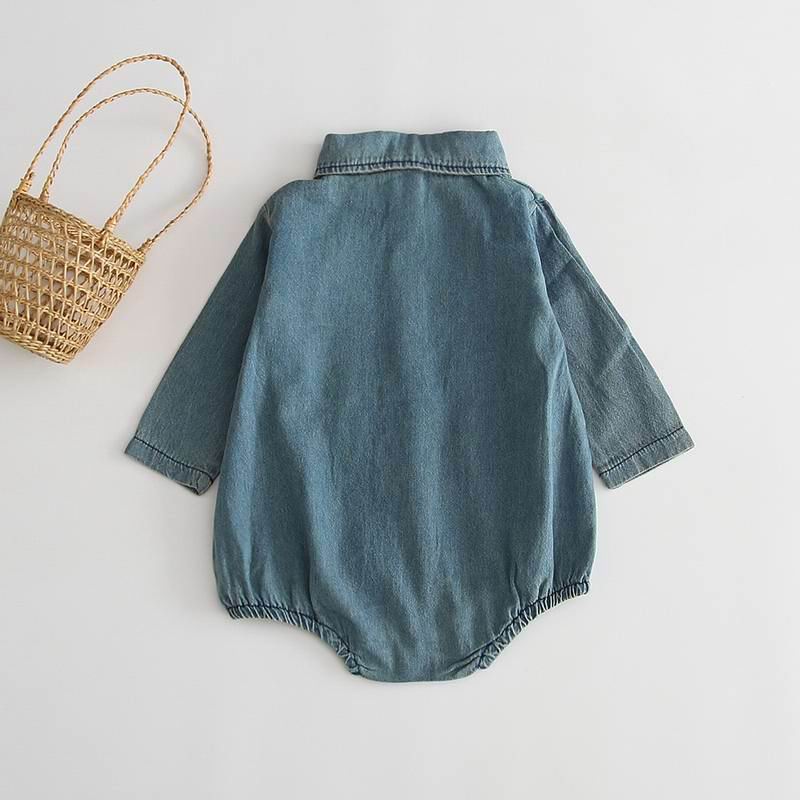 bambino corpo E Tutine 2020 Autunno Neonato Manica Lunga Blu denim Pagliaccetto Tute E Salopette Del bambino Della Ragazza del Ragazzo Vestiti 0-3Y E29310