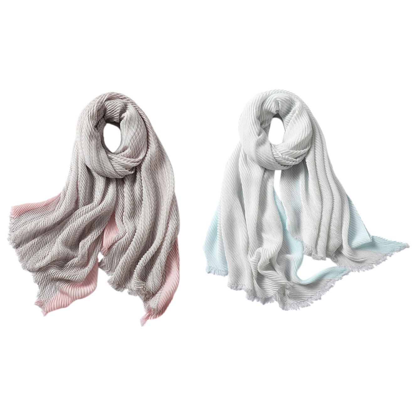Solid Vrouwen Sjaal Crinkle Hijaabs Voor Lady Vouw Sjaals En Wraps Winter Lady Hoofdband Neck Warme Sjaals Foulard