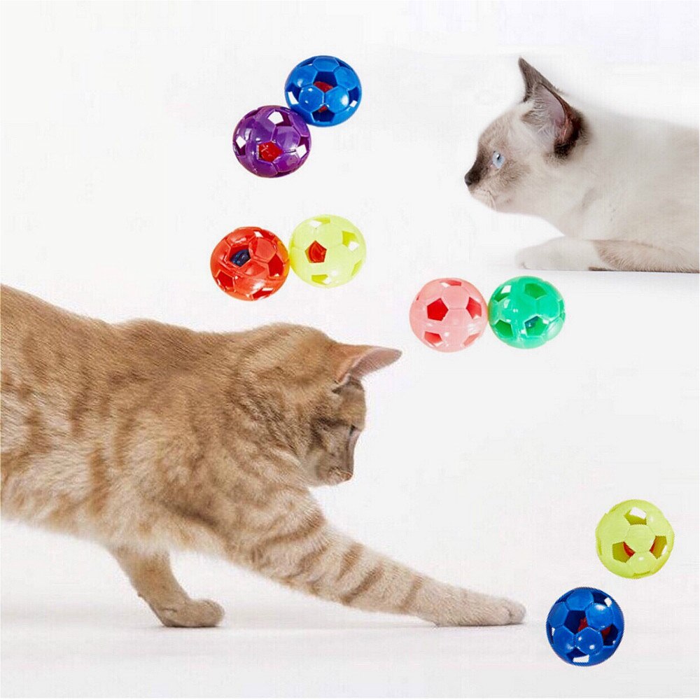 Kunststoff Katze Spielzeug Ball mit Glocke Ring Spielen Kauen Rassel kratzen Kunststoff Ball Interaktive Katze Ausbildung Spielzeug Haustier Katze Versorgung