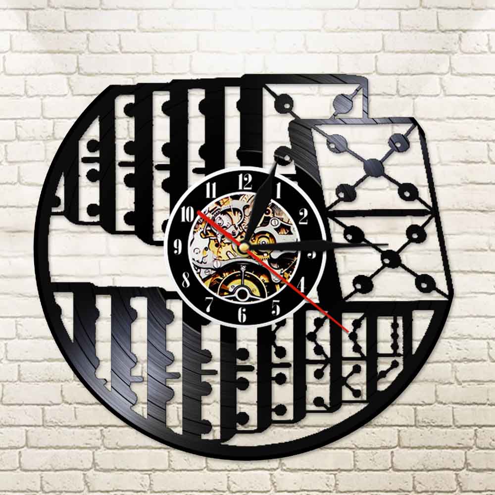 Dominosteine Spiel Wanduhr mit LED-hintergrundbeleuchtung Unterhaltung Schach Spiel Dame 3D Vinyl aufzeichnen Uhr Wohnzimmer Innere Dekor