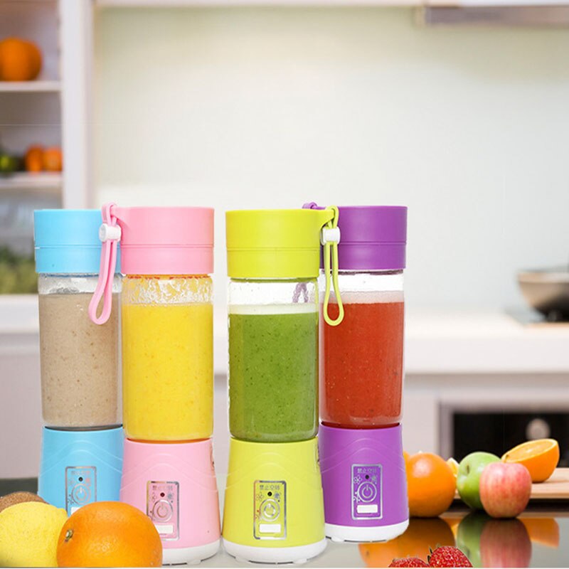 380ml 6 blad liten juicepress studenter handhållen mixer resa camping sport frukt grönsaks juicepress för sommaren