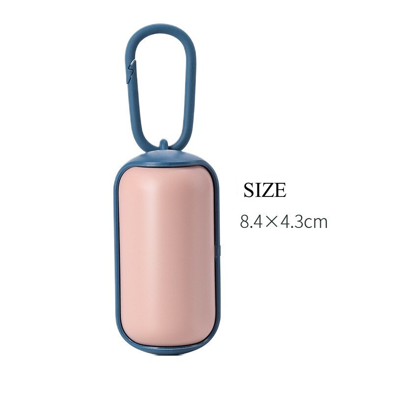 Boîte à caca Portable pour chien, Mini conteneur avec sacs à ordures, support de sac à merde pour chien, 15 rouleaux de sacs à merde, fournitures de nettoyage pour chiens