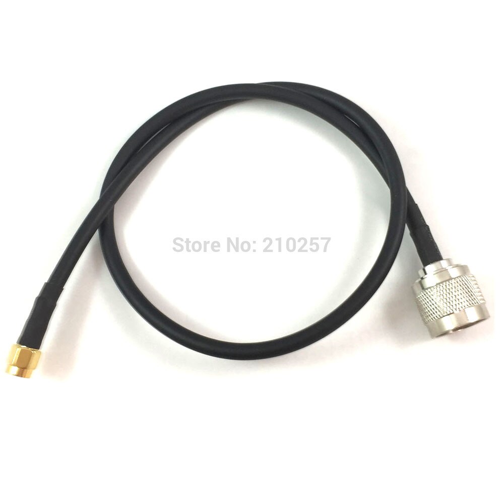 2pcs RG58 Cable Coaxial Adaptor Sma Male Connector to N Male Pigtail Cable 0.5M