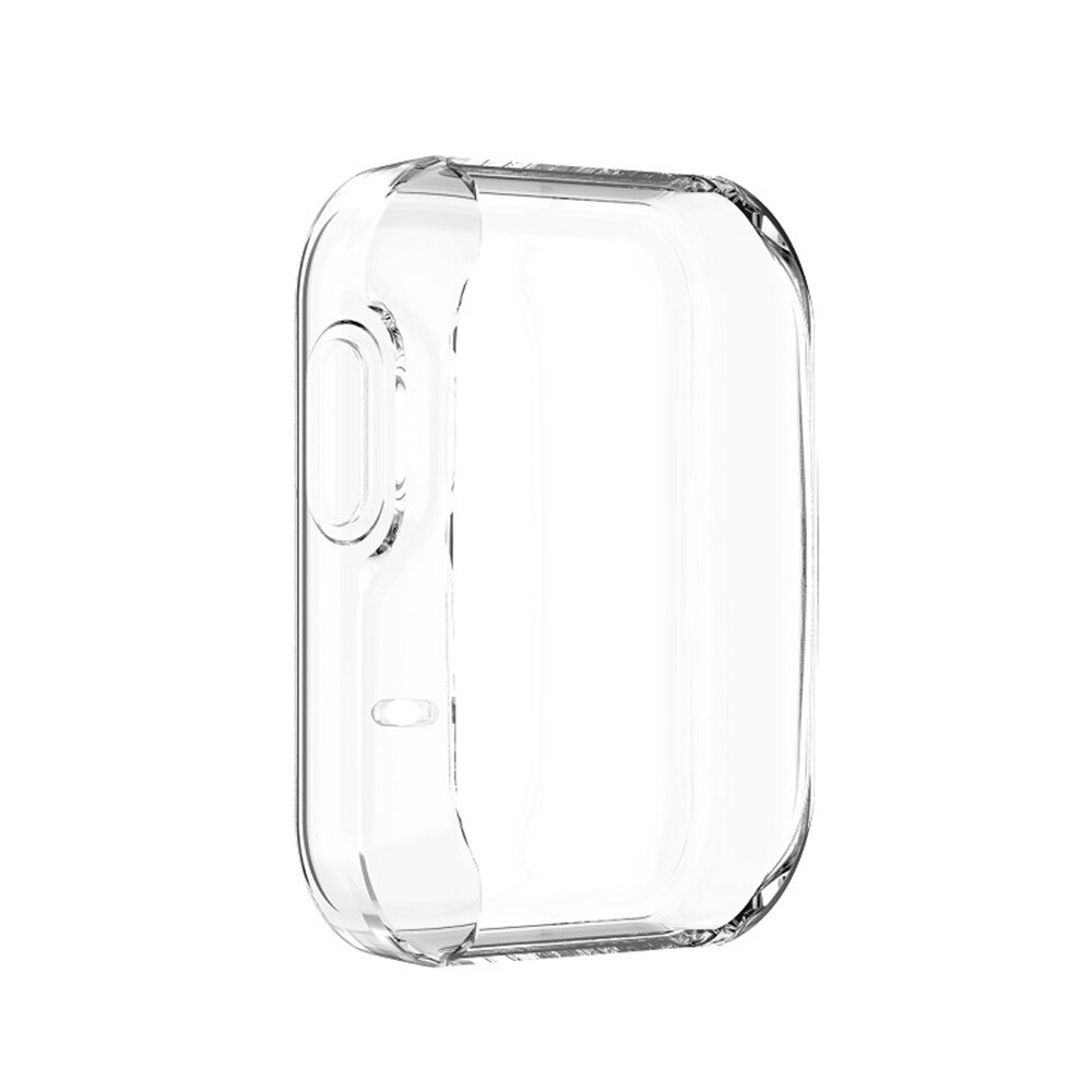 360 ° pełna ochrona poszycie TPU zderzak Screen Protector Case dla Xiaomi Redmi Mi zegarek Lite światło inteligentne akcesoria, nie szkło: Clear / For Mi Watch Lite