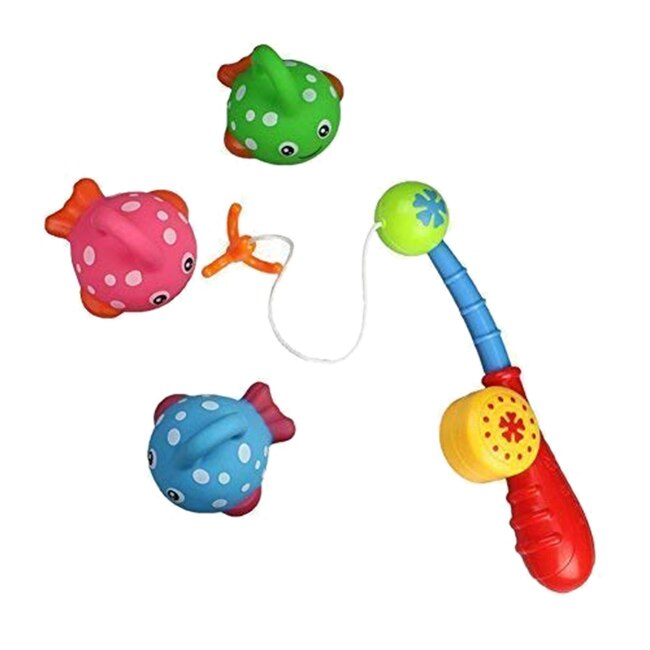 Bath Toys for Toddlers Colorful Floating Fishing Games with Fish and Fish Rod in Bathtub Pool Shower Kit Bath Time for Baby Chil