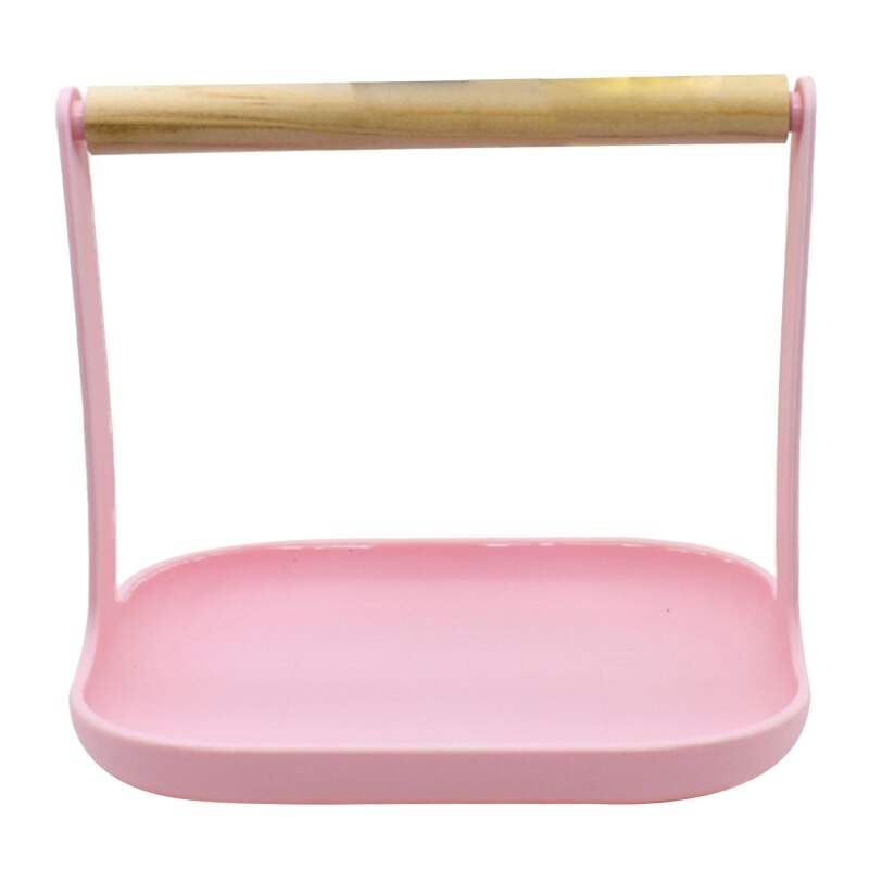 Bird Training Stand Portable Tabletop Parrot Natural Wood Perch for Small Medium Parakeet Finch Canary African Grey Q84D: Pink