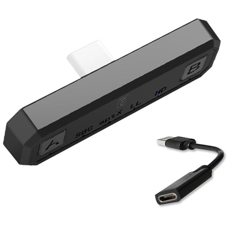 Typec Bluetooth 5.0 Wireless o Transmitter APTX HD/LL USB Type C Transceiver Adapter: Default Title