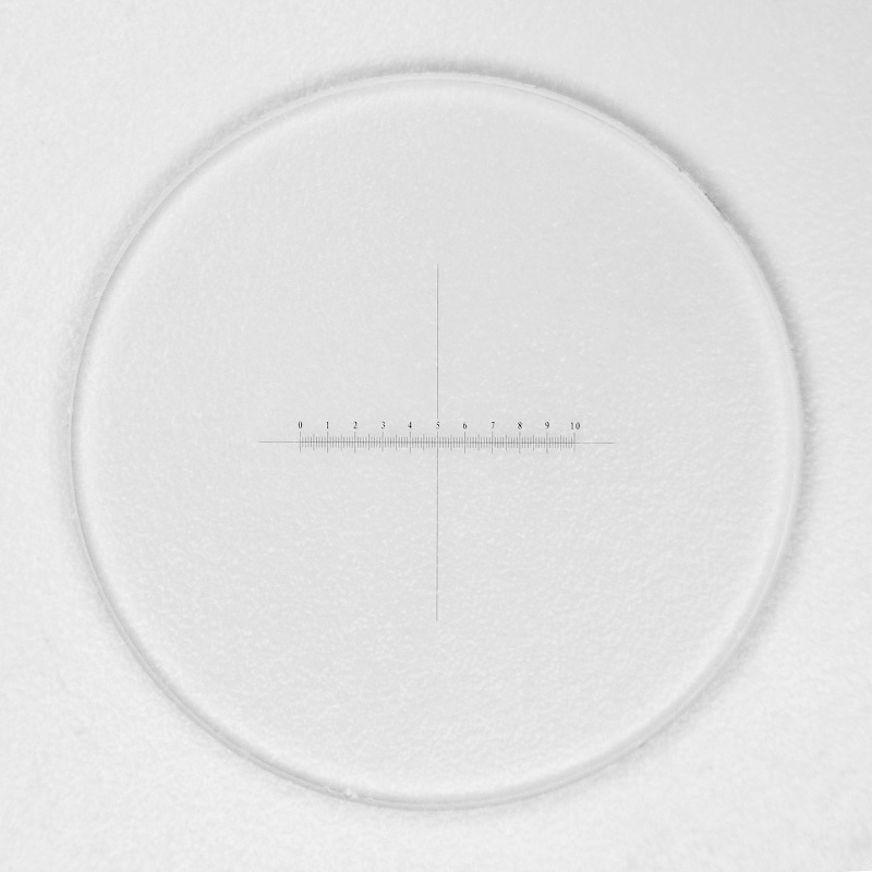 Diametro 27 millimetri Micrometro Calibrazione Bilancia Ottico di Vetro Croce Righello Netto Reticolo Verticale Righello Orizzontale Microscopio Macchina