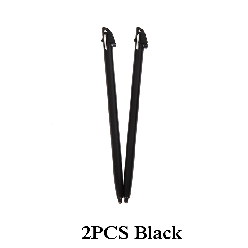 2-12PCS Plastic/Metal Touch Screen Stylus Pen Video Games Control Touch Pen for Nintendo 3DS N3DS XL LL Game Accessories: 2PCS Black