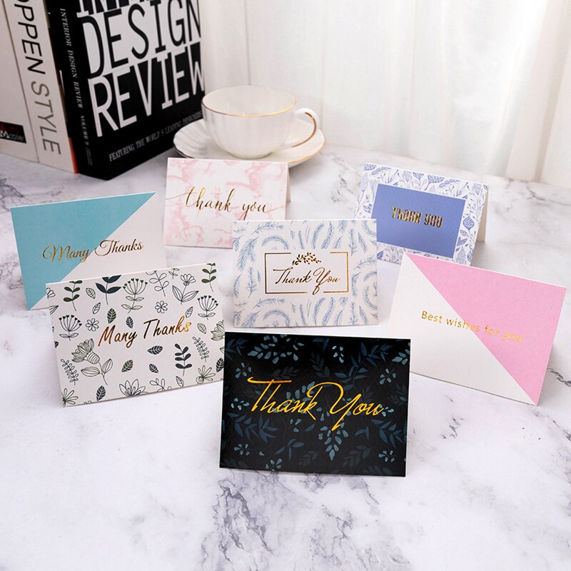 50PCS/20PCS Greeting Cards Mini Wedding Thank You Cards Message Cards Box Decoration Birthday Greeting Cards