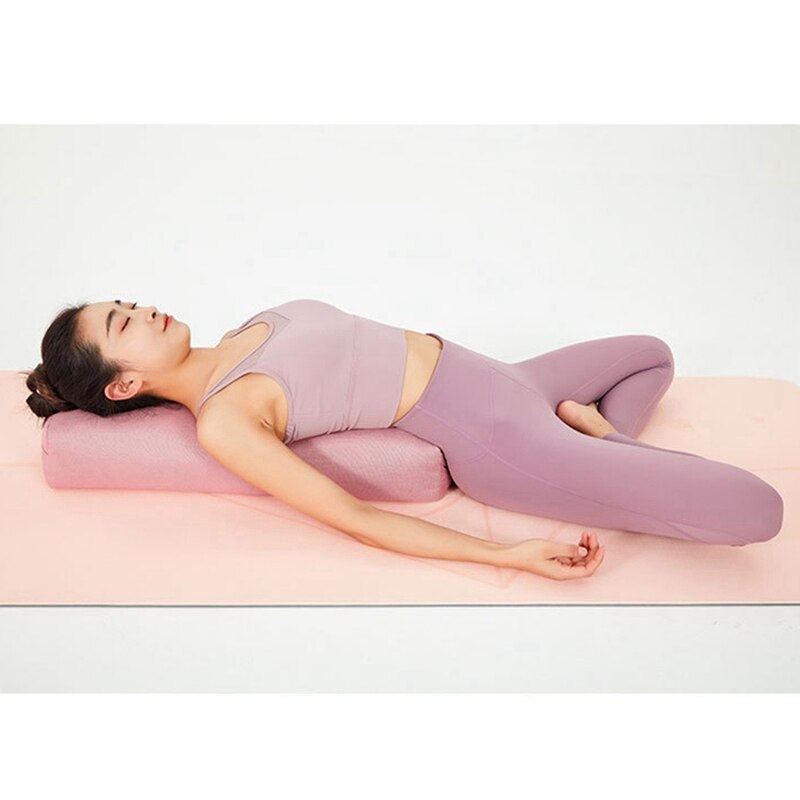 2x yogakissen, weich, waschbar, polyester, rechteckig, tragbar, yoga-bolter, schlafkissen, yoga-fitnesszubehör, lila