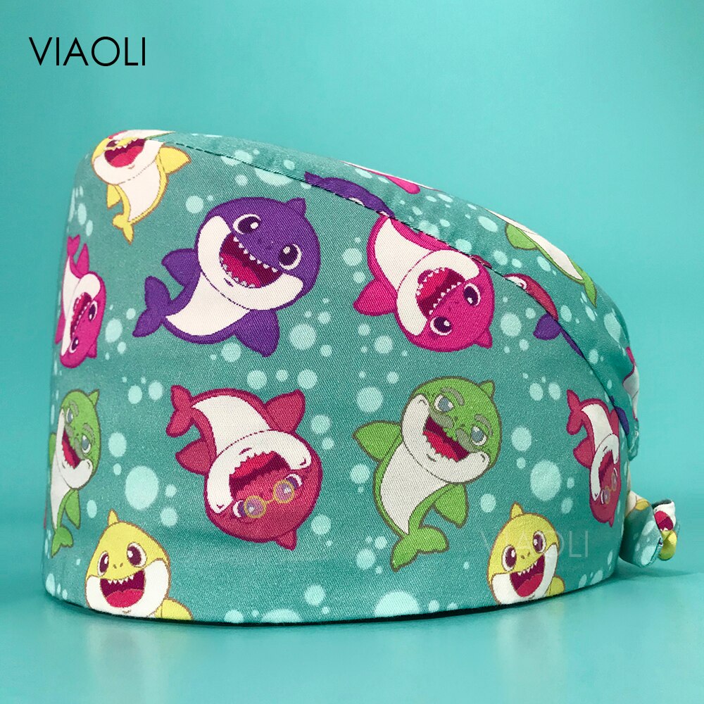 Casquette de travail en coton pour femmes, accessoire de soins infirmiers, réutilisable, anti-poussière de laboratoire: 22177