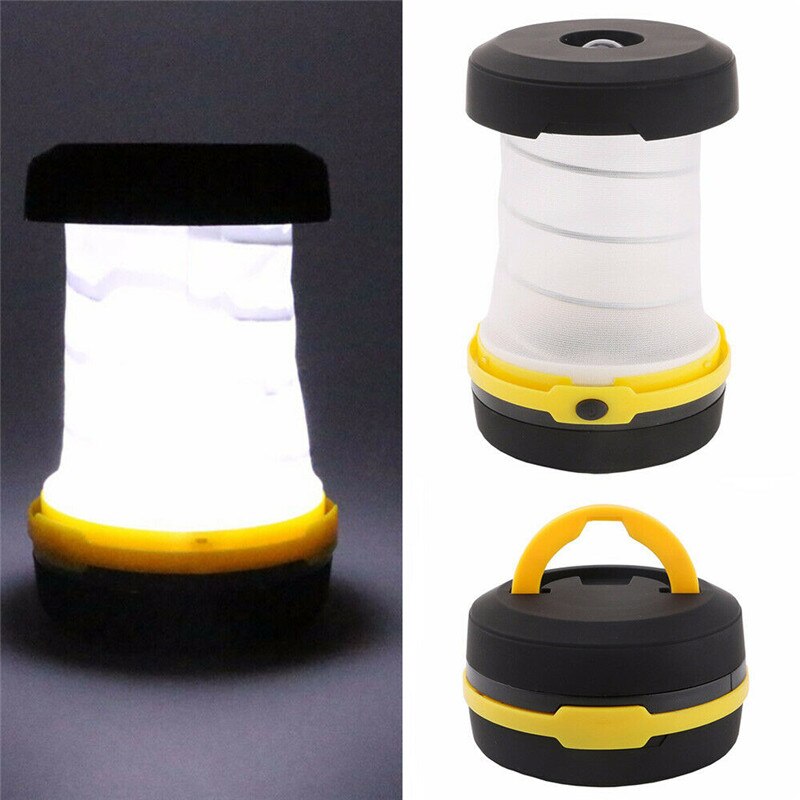 ZANCAKA Folding Camping Lantern Retractable Led Tent Flashlight Outdoor Light 3 Mode LED Lantern For Hiking Emergencies Torch: Yellow