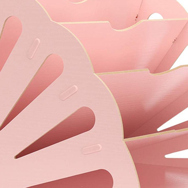 5 Sections Assembly File Sorter Buckle Office Wood File Organizer Document Desktop Folder Fan-Shaped Mail Letter Desk Fil