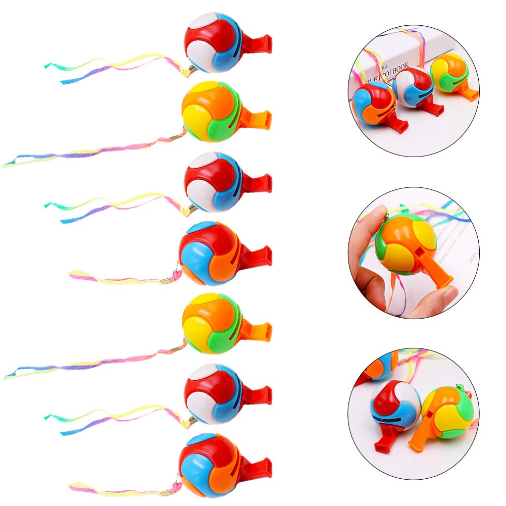 7Pcs Voetbal Concurrentie Fluitjes Opknoping Touw Voetbal Oefenen Fluitjes: Default Title