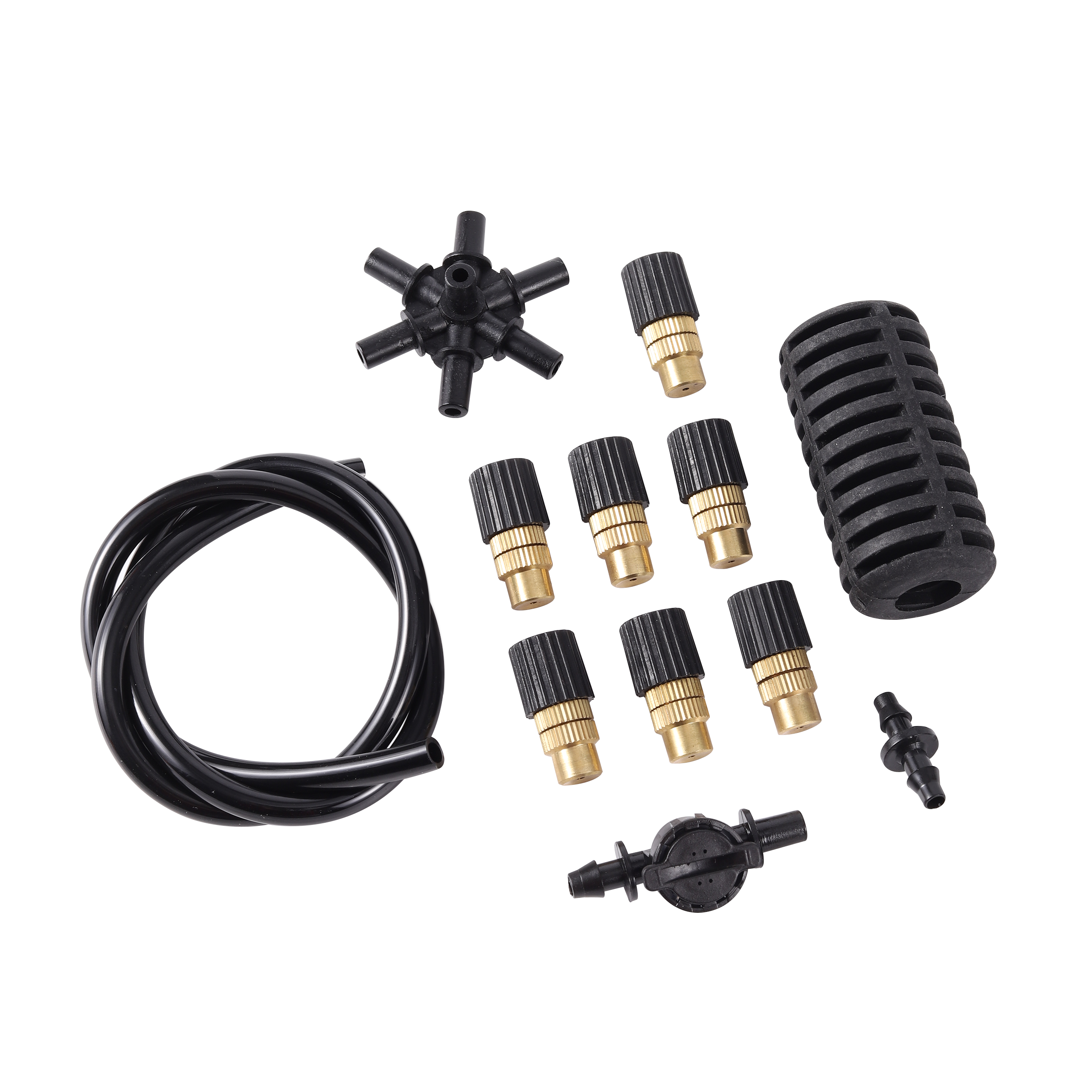 Hanging Sprinklers Kit 4/7mm Hose With Atomization Nozzle Greenhouse Atomizing Nozzle Cooling Humidify Watering Sprinkler 1 Set