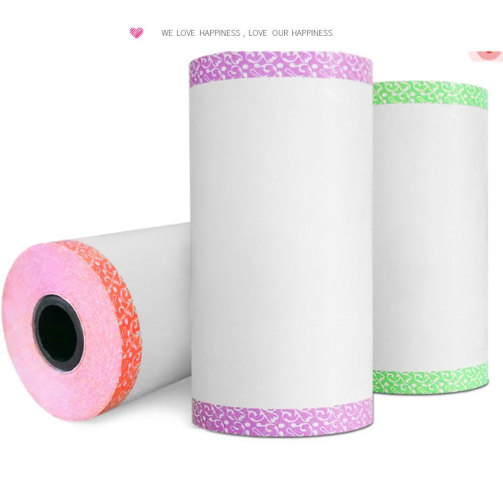 Printerpapir printbar klistermærke papirrulle direkte peripage 57mm*30mm termopapir papir farverigt  a1 h 8