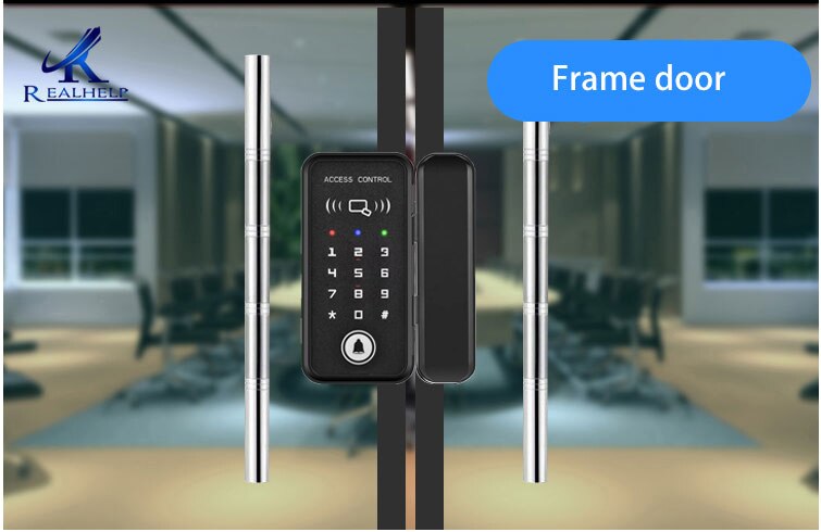 2000 brugere rfid dørlås til kontor glasdør digital lås smart dørlås nøglefri adgangskontrol cerradura inteligente: Rammedør