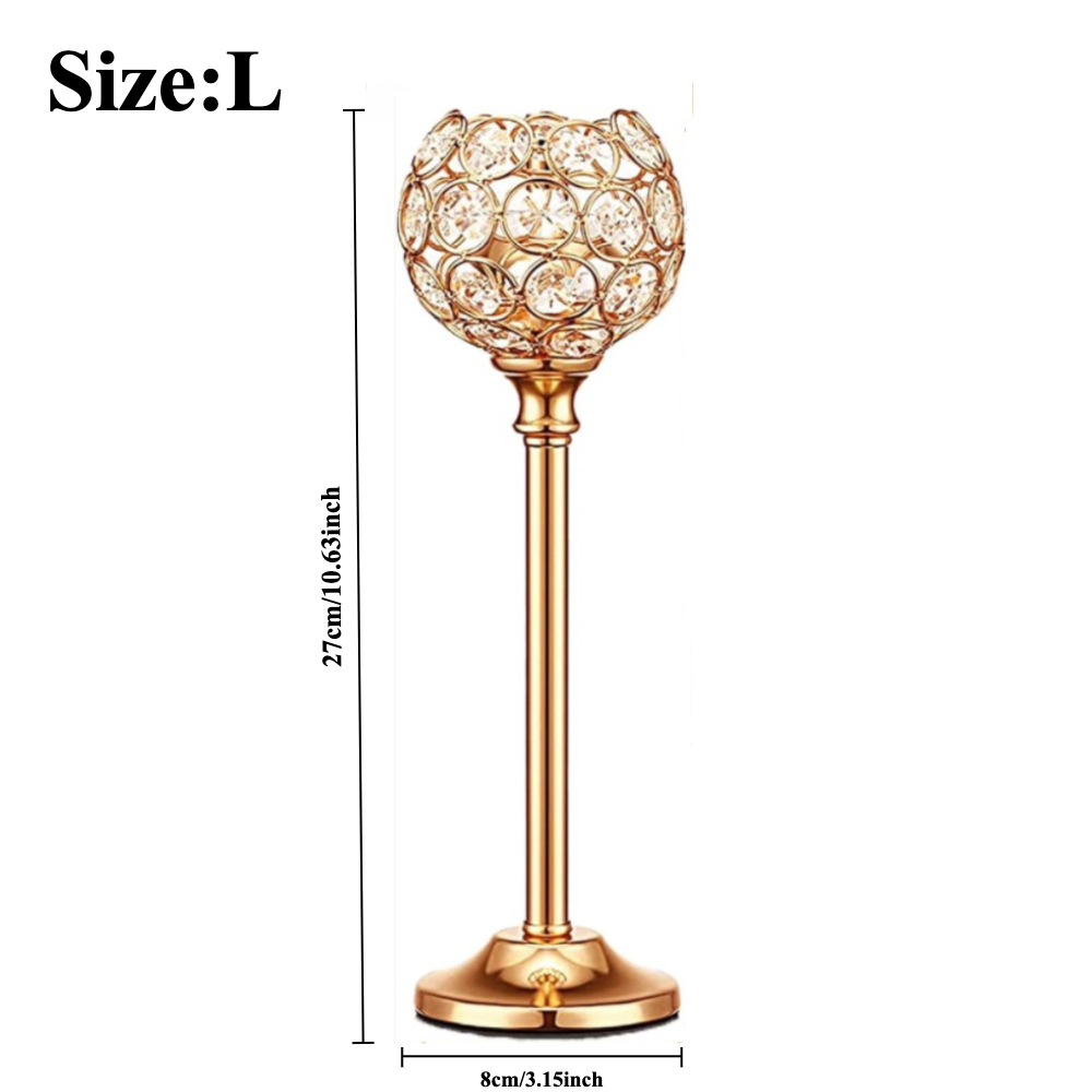 Bougeoirs en métal photophore en cristal moderne, 1 pièce, décor d'église pour fête de mariage, centres de Table à manger, décoration de chandelier: Bourgogne