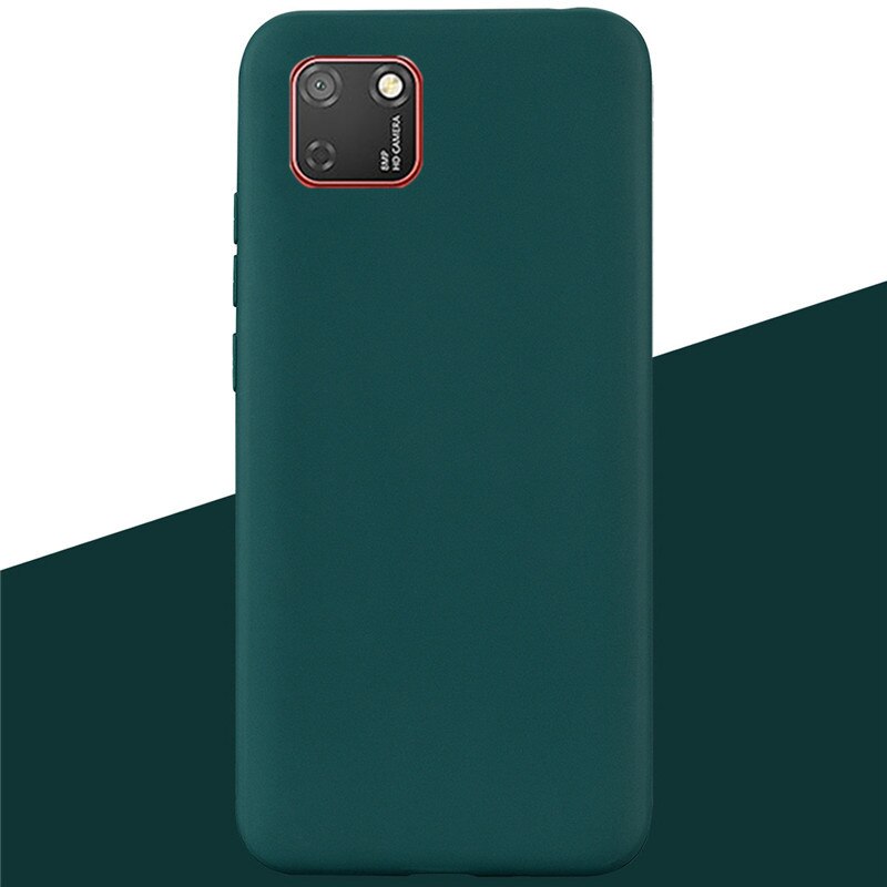 Soft Silicone Case For Huawei Y5p DRA-LX9 Case Silicone Back Cover Y5 p Phone Case For Huawei Y5P 5.45 Cover Coque Shell: 14 Dark Green