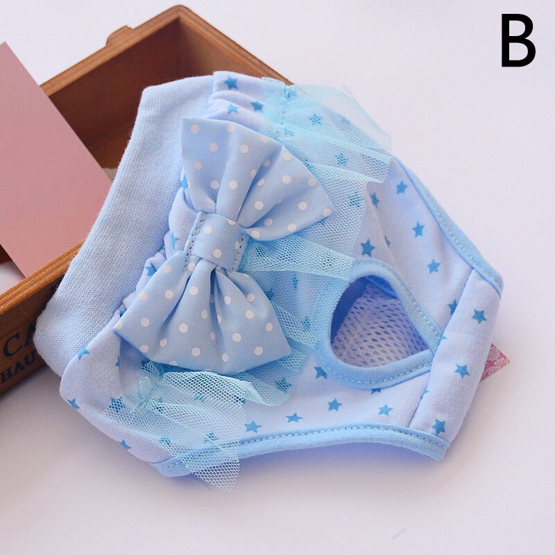 Pet Dog Shorts Sanitary Physiological Pants Washable Cotton Pet Briefs Diapers Female Dog Menstruation Panties Underwear Briefs: B / M