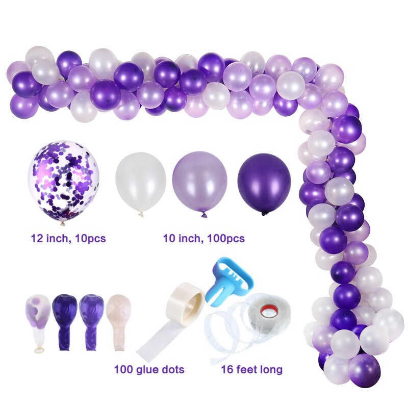 113Pcs Multicolor Ballonnen Guirlande Boog Kit Confetti Latex Ballon Verjaardag Bruiloft Baby Shower Anniversary Party Decoratie: 113pcs balloon I