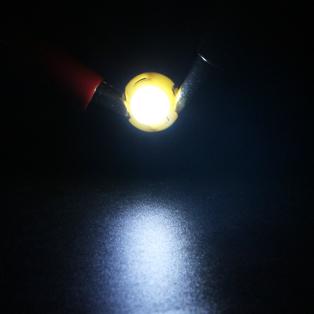 100Pcs T4.7 Led Cob 1 Smd Led Lamp Indicator Licht Instrument Licht Wit Rood Blauw Groen 12V 40Lm voor Alle Auto 'S 40Lm