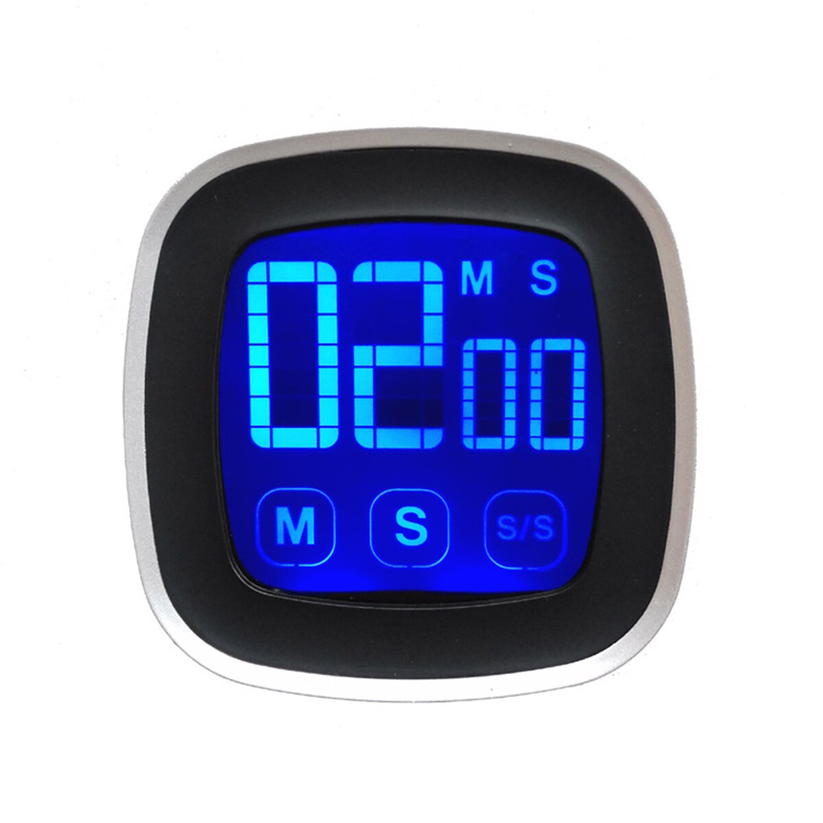 AA Digital Kitchen Timer Touch Screen LED Display Electronic Timer Alarm Clock for Cooking Baking Sports Games Office