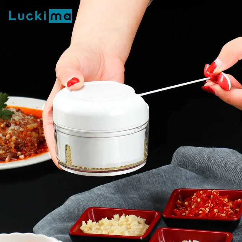 Mini Voedsel Knoflook Groente Molen Chopper Mincer Crusher Press Voor Vlees Noten Peper Ui Multifunctionele Handleiding Food Processor