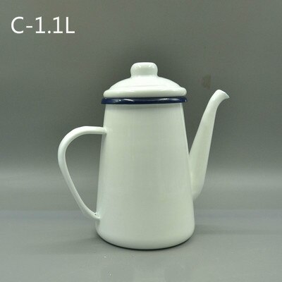 Emalj kaffekanna, emalj vattenkanna, emaljvinkanna. nordisk stil.: C -1.1l